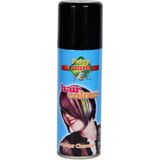 Carnaval verkleed feestje haar verf/spray in de kleuren zwart/zilver 125 ml