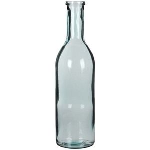 Glazen fles / bloemenvaas transparant 50 x 15 cm - Sierflessen - woondecoratie / woonaccessoires