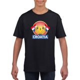 Zwart Kroatisch kampioen t-shirt kinderen - Kroatie supporter shirt jongens en meisjes