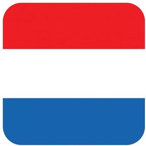 30x Bierviltjes Nederlandse vlag vierkant - Hollandse vlag - Nederland feestartikelen - Landen decoratie