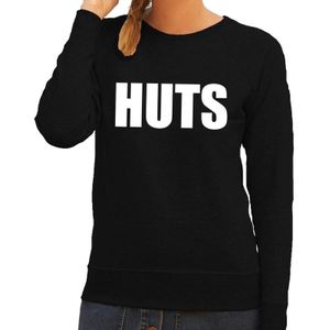 HUTS tekst sweater zwart dames - dames trui HUTS