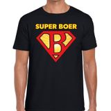 T-shirt super boer - zwart Achterhoek festival shirt voor heren