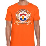 Oranje Kingsday drinking team t-shirt / t-shirt oranje heren -  Koningsdag kleding