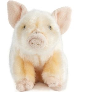 Pluche roze varken knuffel 20 cm speelgoed - Varken/big boerderijdieren knuffels - Speelgoed