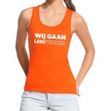 Nederland supporter tanktop / mouwloos shirt Wij gaan Leeuwinnen oranje dames - landen kleding