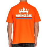 Koningsdag poloshirt / polo t-shirt met kroon oranje voor heren - Koningsdag kleding/ shirts