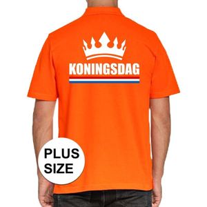 Koningsdag poloshirt / polo t-shirt met kroon oranje voor heren - Koningsdag kleding/ shirts