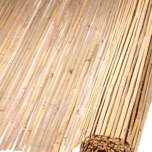 Bamboemat gespleten bamboemat op rol - 100 x 500 cm - schuttingen - tuinscherm