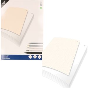 5x A3 overtrekpapier / transparant tekenpapier blokken - 24 vellen - 80 grams - Hobby/kantoor artikelen