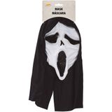 Fiestas Halloween/Horror thema verkleed masker - Scream/Ghostface - volwassenen - met kap