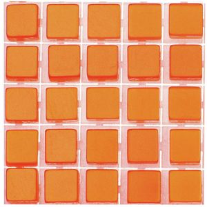 476x stuks mozaieken maken steentjes/tegels kleur oranje met formaat 5 x 5 x 2 mm