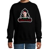 Dieren kersttrui varken zwart kinderen - Foute varkens kerstsweater jongen/ meisjes - Kerst outfit dieren liefhebber