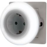 Grundig LED Nachtlamp met lichtsensor - 6x - 230v - kinderkamer - met extra stopcontact - energiebesparend