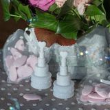 12x Bruiloft Bellenblaas Taart met Hart 3 X 7,5 cm - Bellenblazen - Trouwerij/Huwelijk