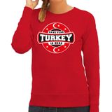 Have fear Turkey is here sweater met sterren embleem in de kleuren van de Turkse vlag - rood - dames - Turkije supporter / Turks elftal fan trui / EK / WK / kleding