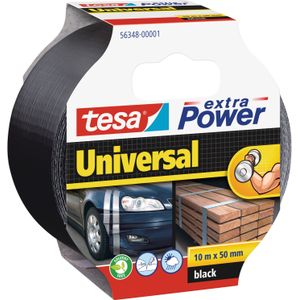 1x Tesa ducttape Extra Power universeel zwart 10 mtr x 5 cm - Klusbenodigdheden - Tesa - Universele tape - Klustape - Ducttape - Reparatie tape - Zwarte tape op rol 10 meter