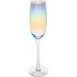 Set van 6x champagneglazen/flutes parelmoer 210 ml Fantasy van glas - Champagne glazen