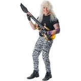 Zebra print verkleed legging - rockers/punkers - dames en heren