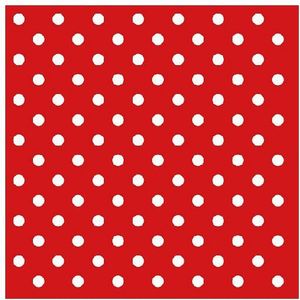 20 stuks rode servetten met witte stippen 33 x 33 cm - Papieren wegwerp servetjes - Rood/wit/stippen/spaans- feest artikelen - feest decoraties