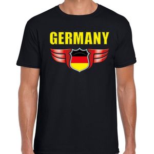 Germany landen t-shirt Duitsland zwart voor heren - Duitsland supporter shirt / kleding - EK / WK voetbal
