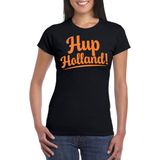 Bellatio Decorations Verkleed T-shirt voor dames - hup holland - zwart - EK/WK voetbal supporter