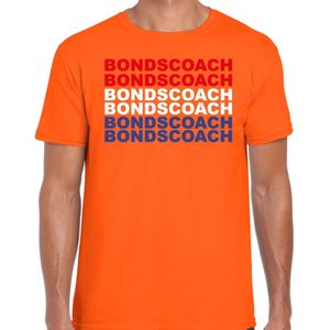 Supporter t-shirt bondscoach - oranje - heren - koningsdag / EK/WK outfit / kleding / shirt