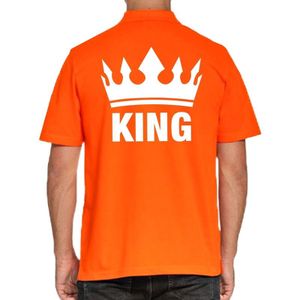 Koningsdag poloshirt / polo t-shirt King oranje voor heren - Koningsdag kleding/ shirts