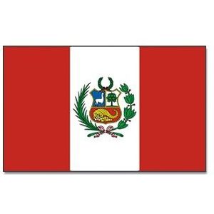 Vlag Peru 90 x 150 cm feestartikelen - Peru landen thema supporter/fan decoratie artikelen