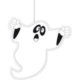 Halloween thema 6x hangende spoken/geest decoraties wit 20 en 30 cm