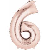 Sweet 16 verjaardag versiering rosegouden folieballonnen met slinger - Sweet 16 verjaardag versiering