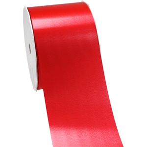 1x XL Hobby/decoratie rode kunststof sierlinten 9 cm/90 mm x 91 meter extra breed - Cadeaulint lint/ribbon
