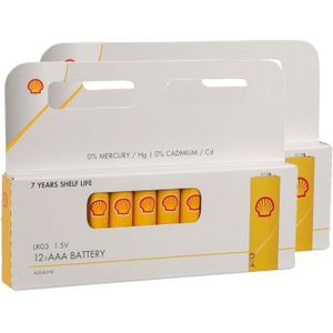Shell Batterijen - AAA type - 24x stuks - Alkaline - Long life