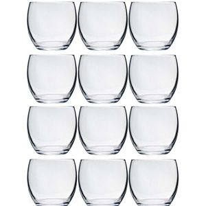 12x Tumbler waterglazen 340 ml - Luxe drinkglazen - Glas - Glazen voor frisdrank/water