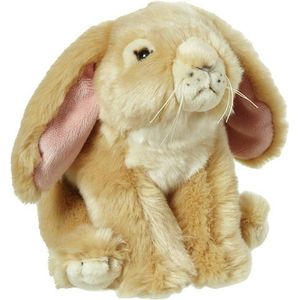 Pluche Hangoor Konijn Beige Knuffel van 18 cm - Dieren Speelgoed Knuffels Cadeau