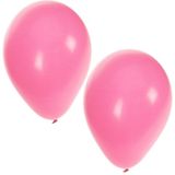 20x Helium ballonnen 27 cm roze/licht roze + helium tank/cilinder  - Meisje geboorte versiering - Babyshower