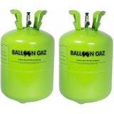 Helium gas tankjes voor 100 ballonnen - 2x Balloon Gaz heliumtank - Ballonnen vullen