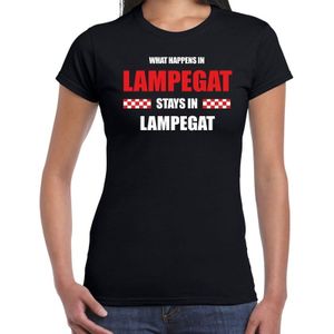 Eindhoven / Lampegat Carnaval verkleed outfit / t-shirt zwart voor dames - Brabant Carnaval verkleed outfit / kostuum - What happens in Lampegat stays in Lampegat