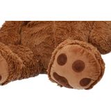 Teddy beer knuffel van zachte pluche - 64 cm zittend/100 cm staand - bruin