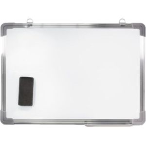 Magnetisch whiteboard met pennengoot en wisser voor kantoor of thuis 70 x 50 cm - Kantoorbenodigdheden - Schoolborden