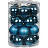 Inge Christmas Goods Kerstballen - 20st - glazen diep blauw - 6 cm