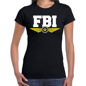 FBI politie agent verkleed t-shirt zwart voor dames - federale politiedienst - verkleedkleding / tekst shirt