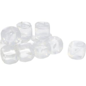 12x stuks plastic ijsklontjes/ijsblokjes herbruikbaar - Kunststof ijsblokjes - Verkoeling artikelen - Gekoelde drankjes maken