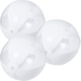 2x stuks opblaasbare strandballen plastic wit 28 cm - Strand buiten zwembad speelgoed