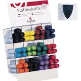 2x Textielstiften setje kleuren zwart/lila 2-4 mm - DIY kleding versieren/pimpen - Hobby/knutselmateriaal