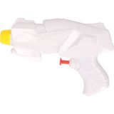 1x Mini Waterpistolen/Waterpistool Wit van 15 cm Kinderspeelgoed - Waterspeelgoed van Kunststof