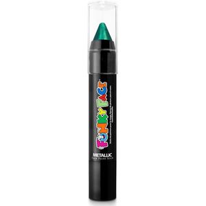 Paintglow Face paint stick - metallic groen - 3,5 gram - schmink/make-up stift/potlood