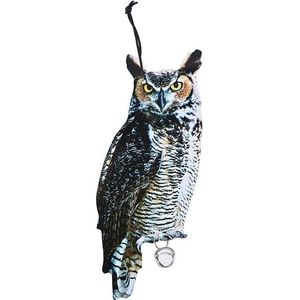 Vogelverschrikker Oehoe uil 40 cm - Tuindecoratie/tuinaccessoires vogelverschrikkers