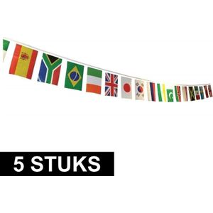 6x internationale vlaggenlijnen 7 meter - wereld landen vlag - wereldvlag -  landen vlaggetjes 6 stuks - Cadeaus & gadgets kopen | o.a. ballonnen &  feestkleding | beslist.nl