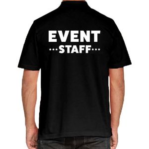 Event staff poloshirt zwart voor heren - event crew / personeel polo shirt