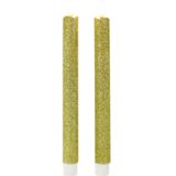 Kaarsen set van 4x stuks Led dinerkaarsen glitter goud 25,5 cm - Woondecoratie - Elektrische kaarsen